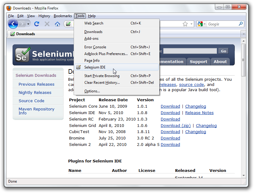 Selenium IDE Installation 4